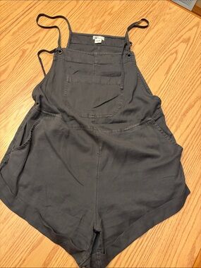 Billabong Charcoal Short Denim-Style Women's Overalls size small